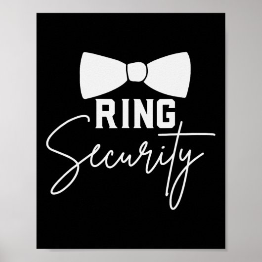 Ring Bearer Wedding Party Squad Security Dude Marr Poster (Voorkant)