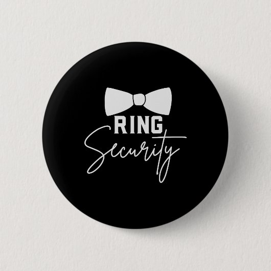 Ring Bearer Wedding Party Squad Security Dude Marr Ronde Button 5,7 Cm (Voorkant)