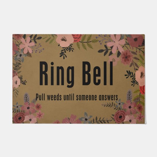 Ring Bell Pull Weeds tot iemand een aanjager beant Deurmat (Voorkant)