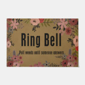 Ring Bell Pull Weeds tot iemand reageert Deurmat (Voorkant)