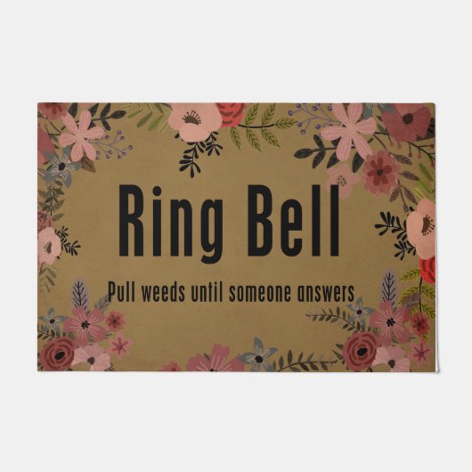 Ring Bell Pull Weeds tot iemand reageert Deurmat (Voorkant)