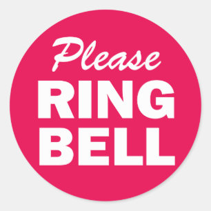 Ring Bell-teken Ronde Sticker