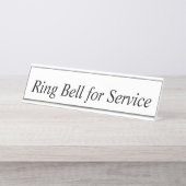 Ring Bell voor bord van servicedesk  Bureau Naambordje (Voorkant)