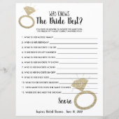 Ring Bling Vrijgezellenfeest die het spel van de B (Voorkant)