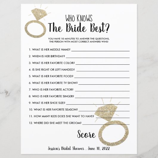 Ring Bling Vrijgezellenfeest die het spel van de B (Voorkant)