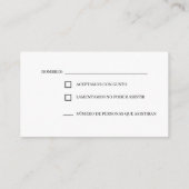 Ring Bloemen Spaans Huwelijk RSVP Kaart (Achterkant)