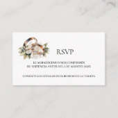 Ring Bloemen Spaans Huwelijk RSVP Kaart (Voorkant)