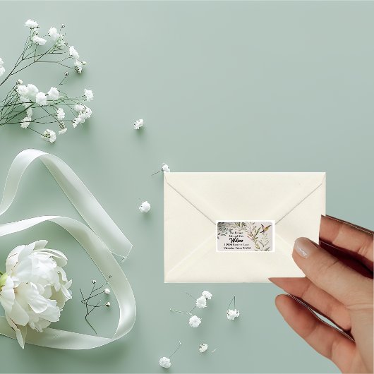 Ring BOHO van Bloemen en het Adres van de Terugkee Etiket