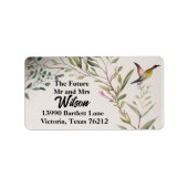 Ring BOHO van Bloemen en het Adres van de Terugkee Etiket (Voorkant)