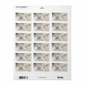 Ring BOHO van Bloemen en het Adres van de Terugkee Etiket (Full Sheet)