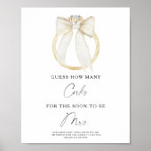 Ring & Boog Bruidsfeest Hoeveel kurken  Poster (Voorkant)