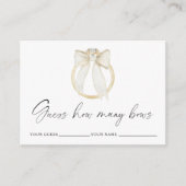 Ring boog Hoeveel bogen bruids spel Informatiekaartje (Voorkant)