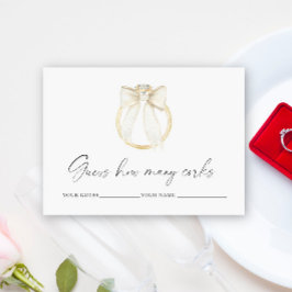 Ring bow How many corks bridal game Informatiekaartje