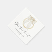 Ring Bow She's tying the knot Bridal Shower Servet (Hoek)