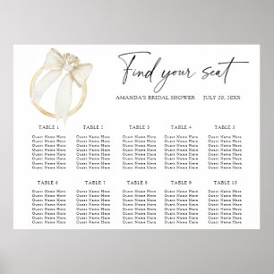 Ring Bow Trouwstoel grafiek Poster