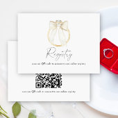 Ring Bow vrijgezellenfeest QR-code voor register Informatiekaartje