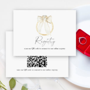 Ring Bow vrijgezellenfeest QR-code voor register Informatiekaartje