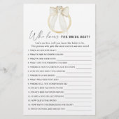 Ring & Bow Vrijgezellenfeest Wie kent de bruid het (Voorkant)