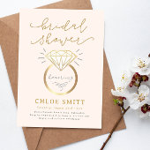 Ring Bruids Douche Uitnodiging, Moderne Diamanten Kaart