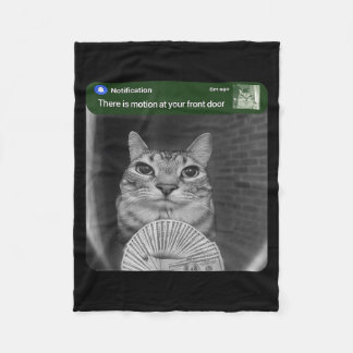 Ring Cat With Motion Meme Fleece Deken