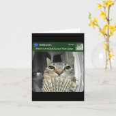 Ring Cat With Motion Meme  Kaart (Gele Bloem)