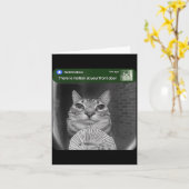 Ring Cat With Motion Meme  Kaart (Gele Bloem)