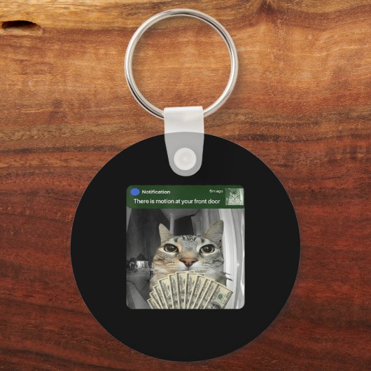 Ring Cat With Motion Meme  Sleutelhanger (Voorkant)