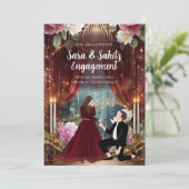 Ring Ceremonie uitnodigen Indiase Verloving uitnod Kaart (Staand voorkant)