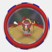 Ring Circus - Ringmaster Ronde Sticker (Voorkant)