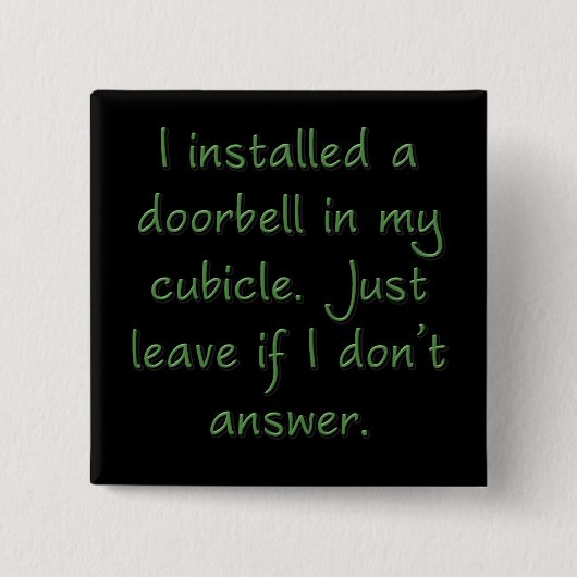 Ring de bel (sq) vierkante button 5,1 cm (Voorkant)