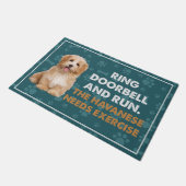 Ring deurbel en run de Havanese behoeften oefening Deurmat (Schuin)