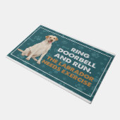 Ring deurbel en run de Labrador moet oefening Deurmat (Schuin)