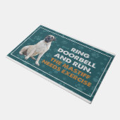 Ring deurbel en run de mastiff moet oefening deurmat (Schuin)