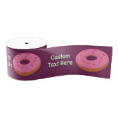 Ring Donuts - eigen groet - elke donkere achtergro Grosgrain Lint (Spoel)