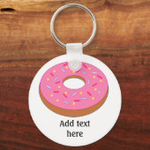 Ring Doughnut met roze Bevroren  Sleutelhanger (Voorkant)