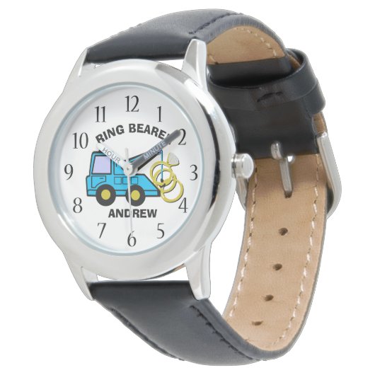 Ring drager bruiloft sleepwagen horloge (Gekanteld)
