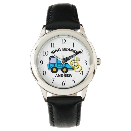 Ring drager bruiloft sleepwagen horloge (Voorkant)
