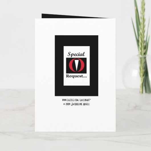 RING DRAGER Huwelijksuitnodiging - Speciaal verzoe (Achterkant)