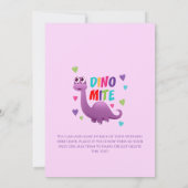 Ring drager pagina meisje voorstel dinosaurus Kaar Kaart (Achterkant)