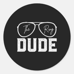 Ring Drager Trouwfeest Ring Security Dude Marri Ronde Sticker
