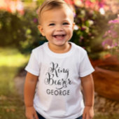 Ring drager zwart script gepersonaliseerde bruilof kinder shirts