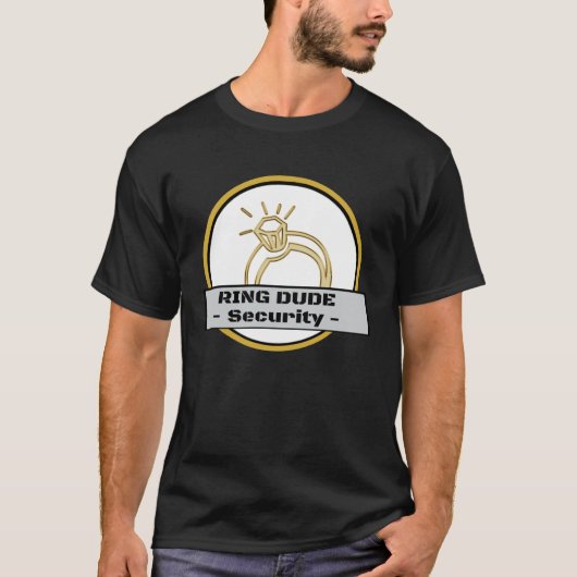 Ring Dude Beveiliging Ring Drager Jongens Bruiloft T-shirt (Voorkant)
