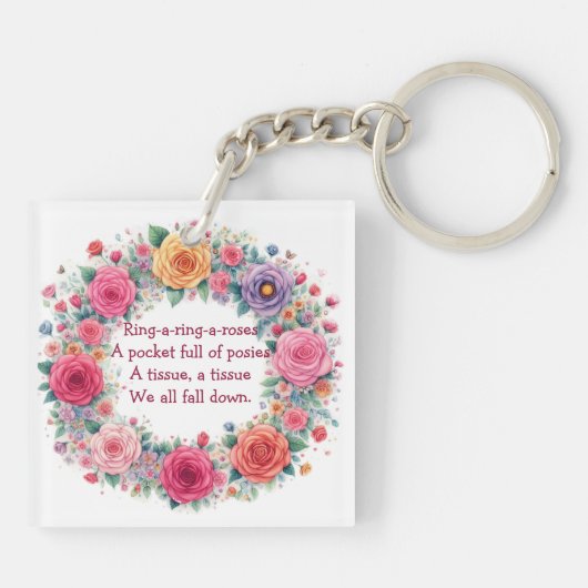 "Ring een Ring O Rozen" mooi Sleutelhanger (Achterkant)