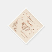 Ring en Bloemen Hand getrokken Vrijgezellenfeest Servet (Hoek)