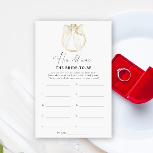 Ring en boog Hoe oud was de bruid om te spelen