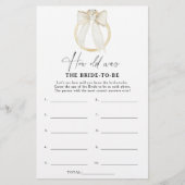 Ring en boog Hoe oud was de bruid om te spelen (Voorkant)