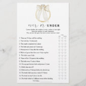 ring en boog vrijgezellenfeest Over of onder spel (Voorkant)