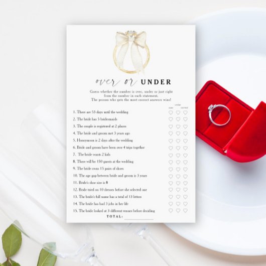 ring en boog vrijgezellenfeest Over of onder spel