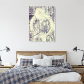 Ring en haak antieke slot in houtskoolstijl canvas afdruk (Insitu (Slaapkamer))