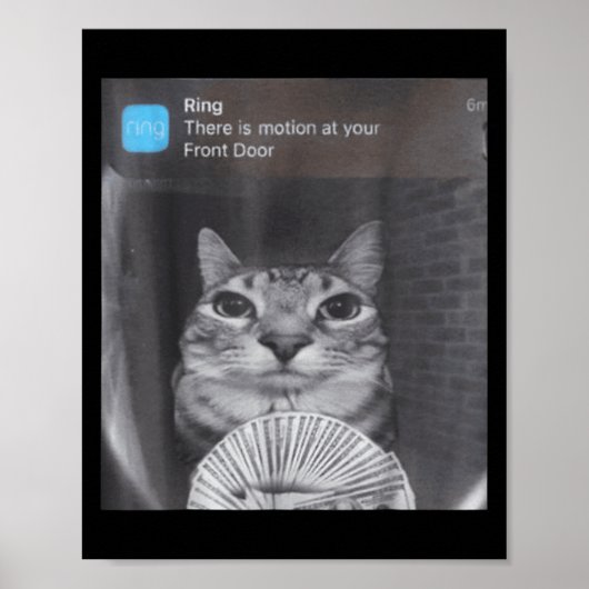 Ring Er is beweging bij uw voordeur grappige meme Poster (Voorkant)